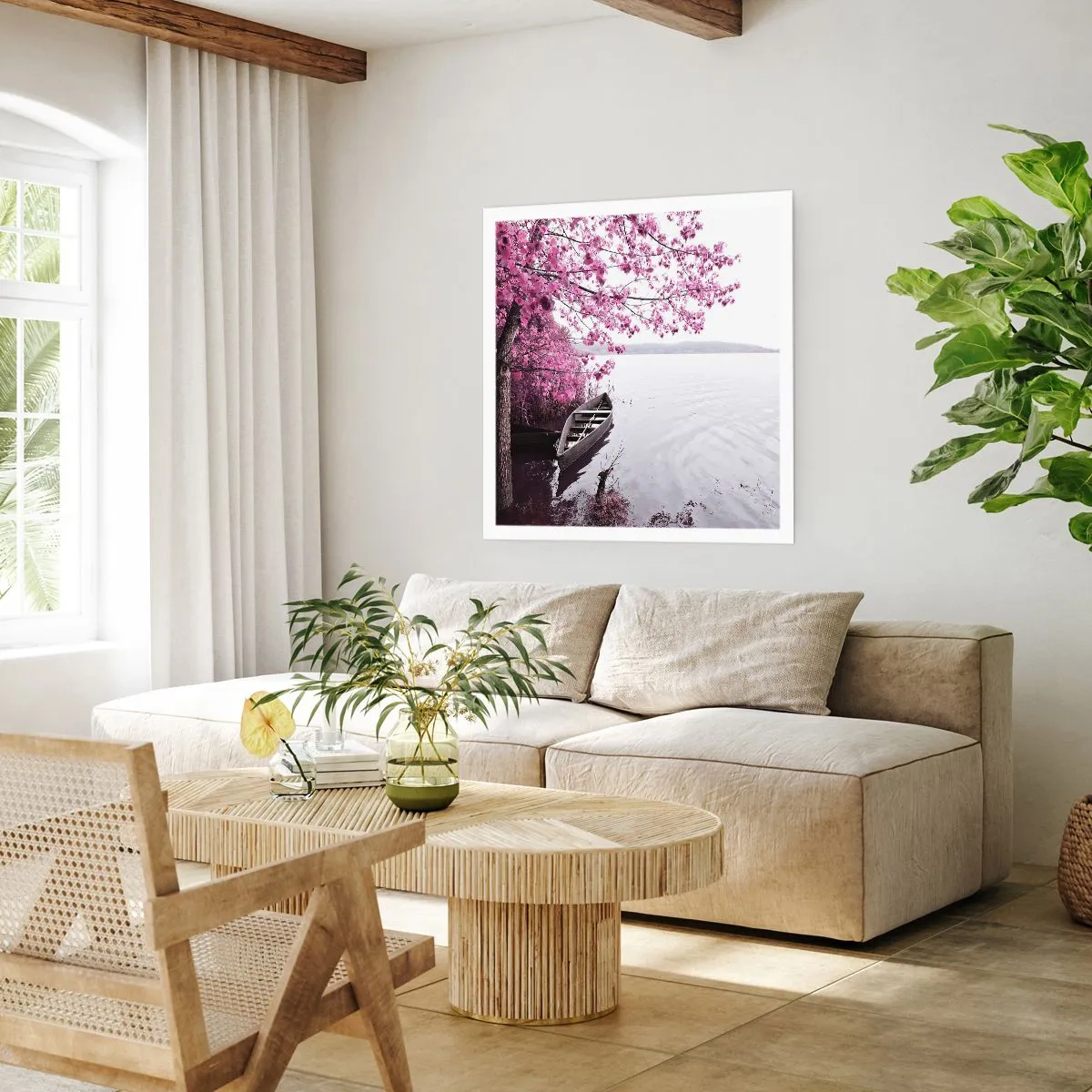 Plakát - V růžovém tichu - 40x40 cm