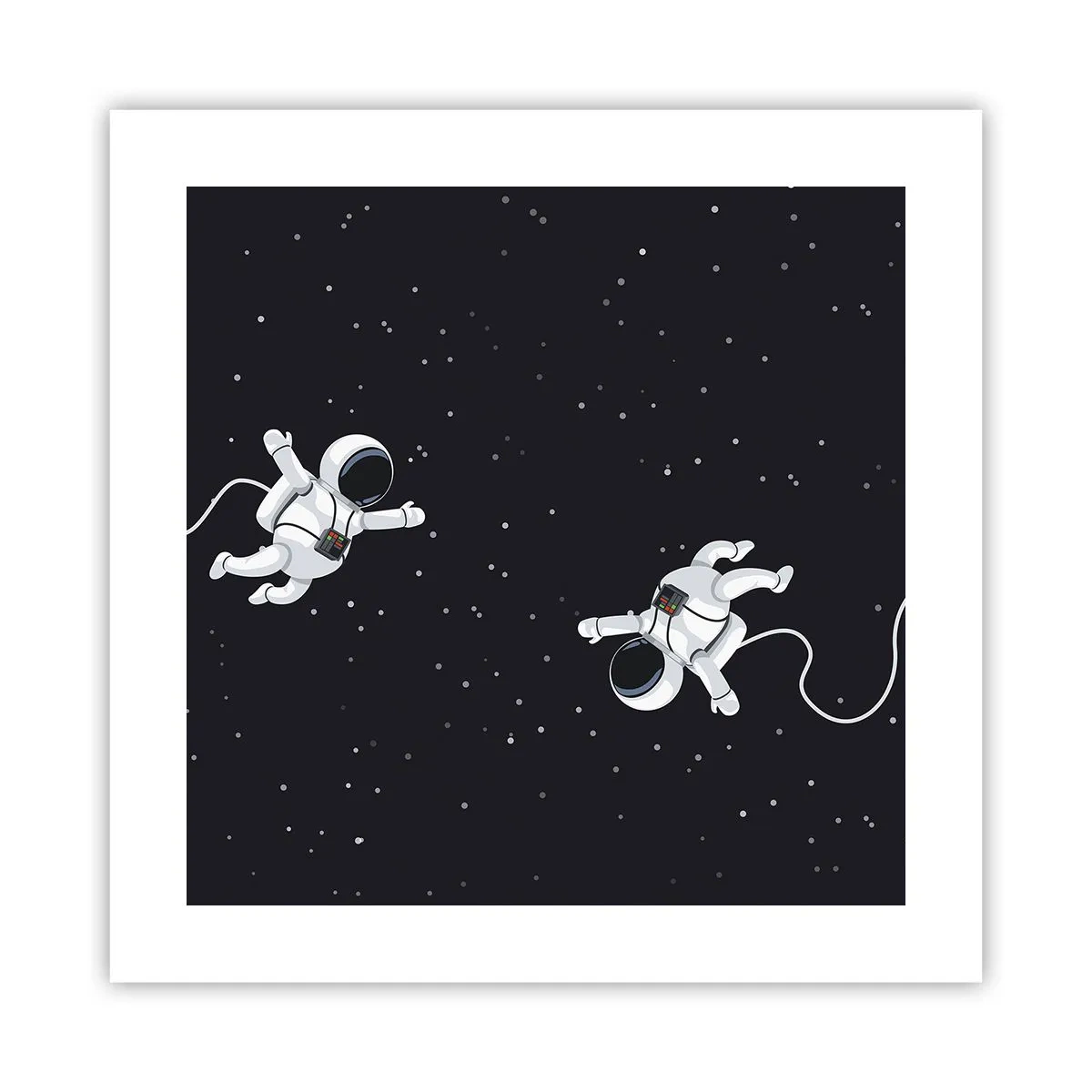 Plakát - Kosmický tanec - 40x40 cm