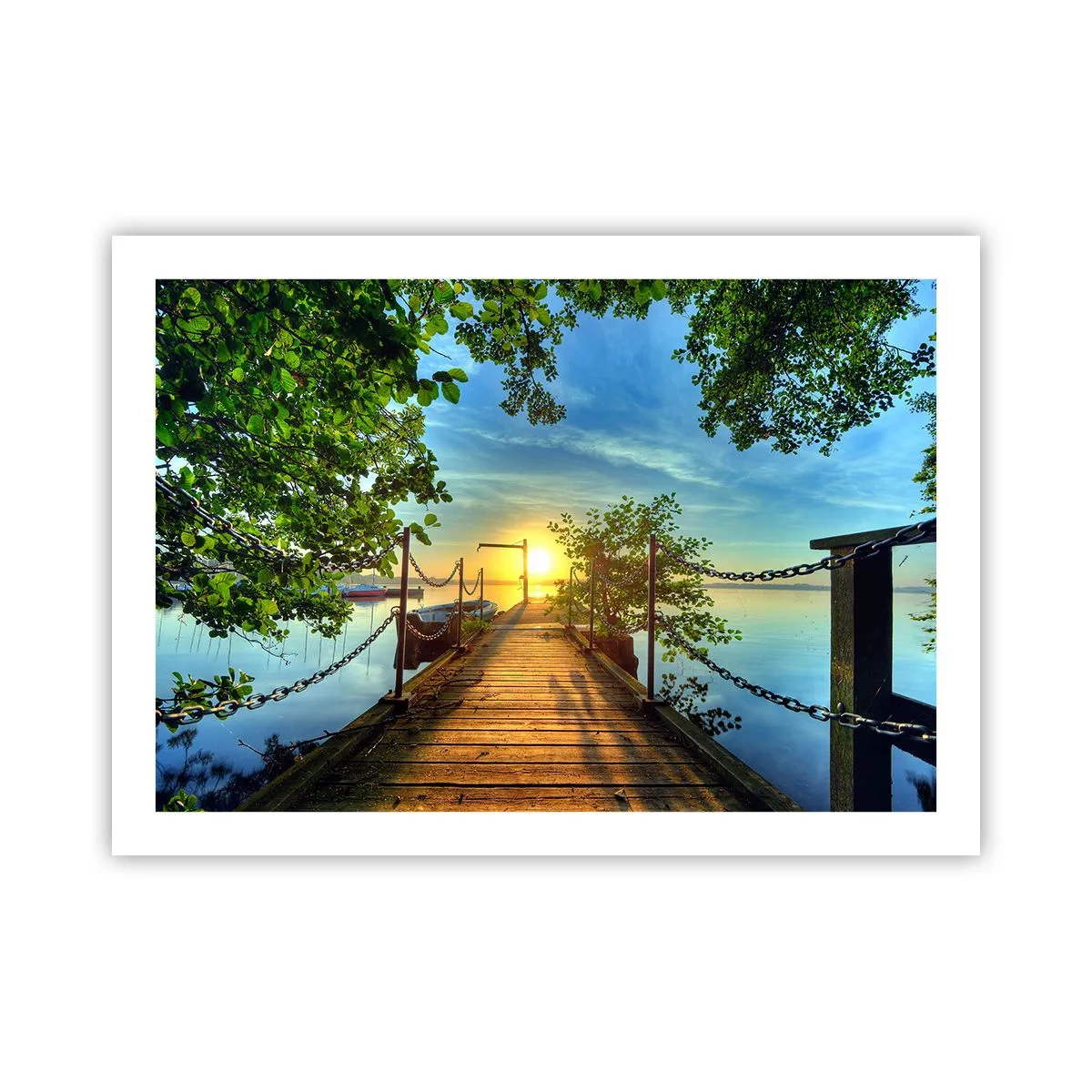 Plakát - Západ u vody - 70x50 cm