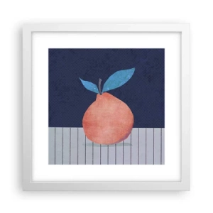 Plakát v bílém rámu - Konvexita a rovina - 30x30 cm