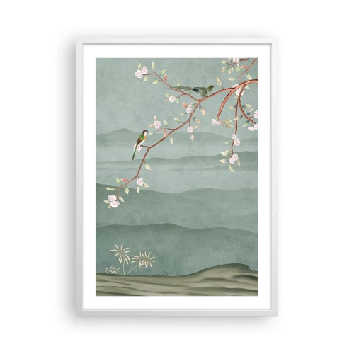 Plakát v bílém rámu - Jaro je tady - 50x70 cm