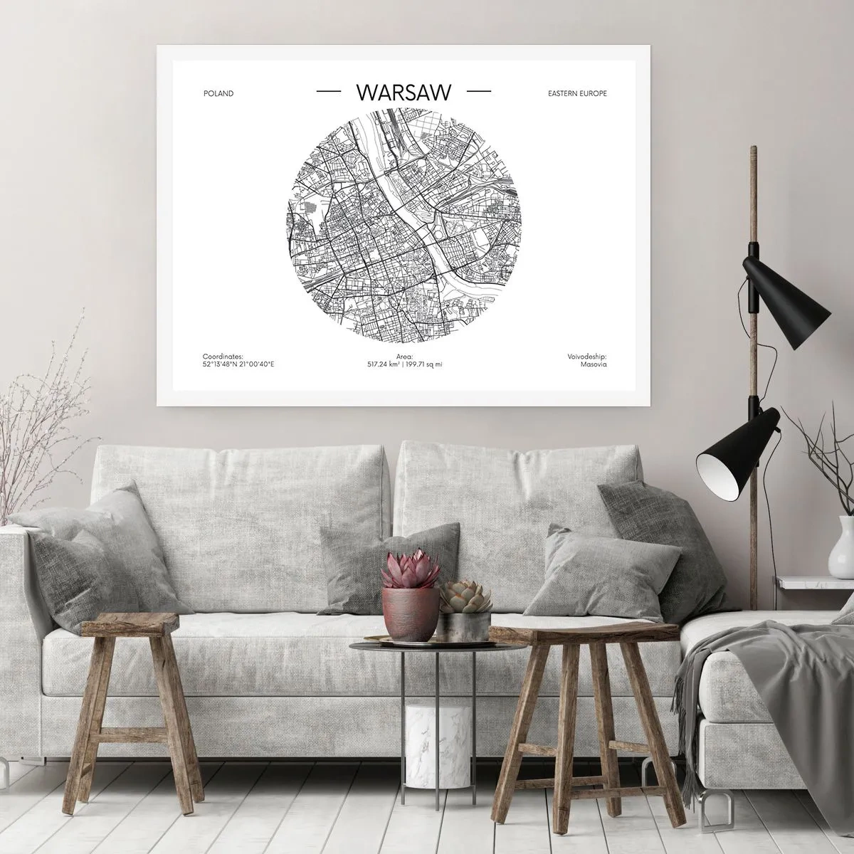 Plakát - Anatomie Varšavy - 40x30 cm