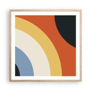 Plakát v rámu světlý dub - K sobě samému - 60x60 cm