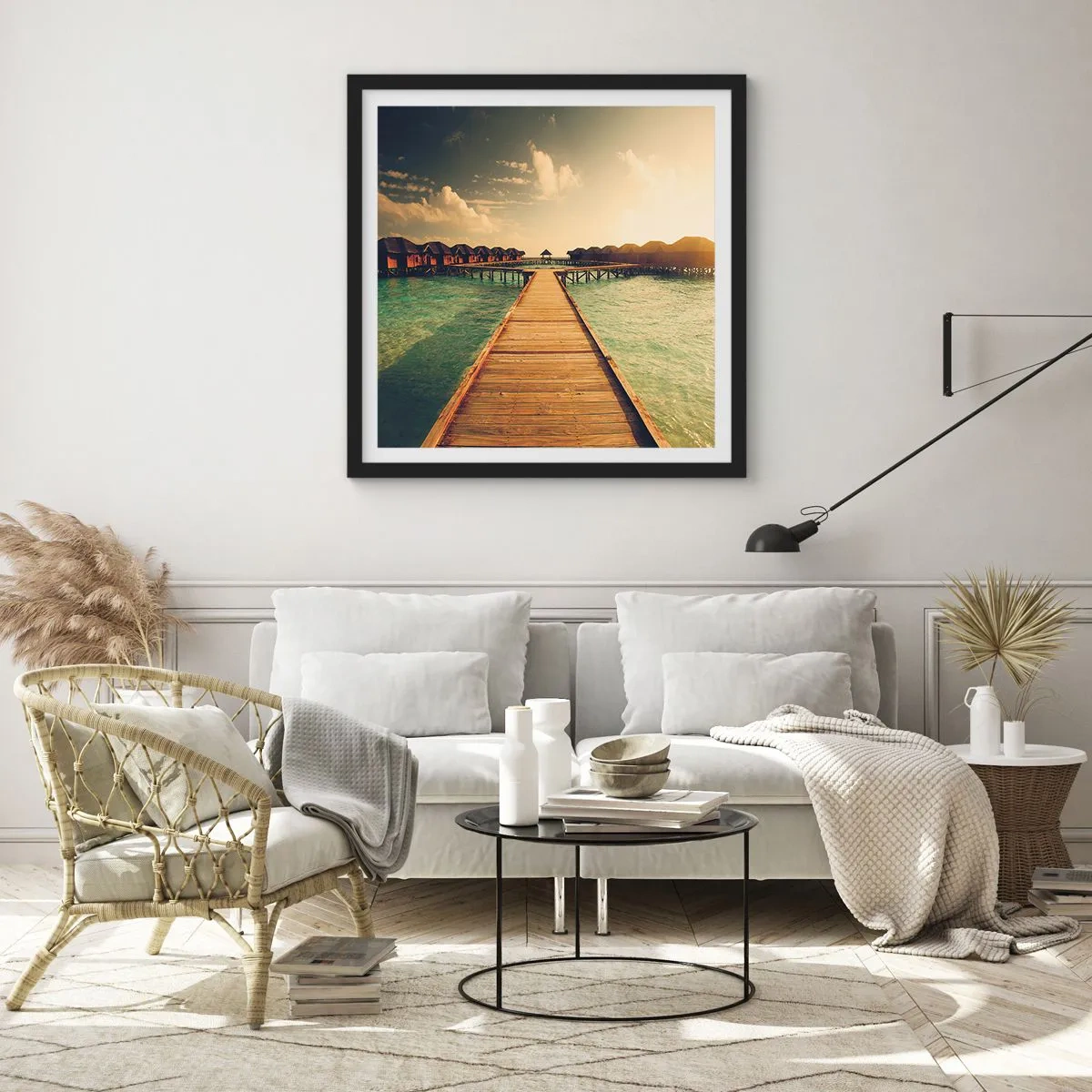 Plakát v černém rámu - Vřelé pozvání - 60x60 cm