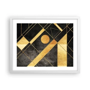 Plakát v bílém rámu - Slunce pouště - 50x40 cm