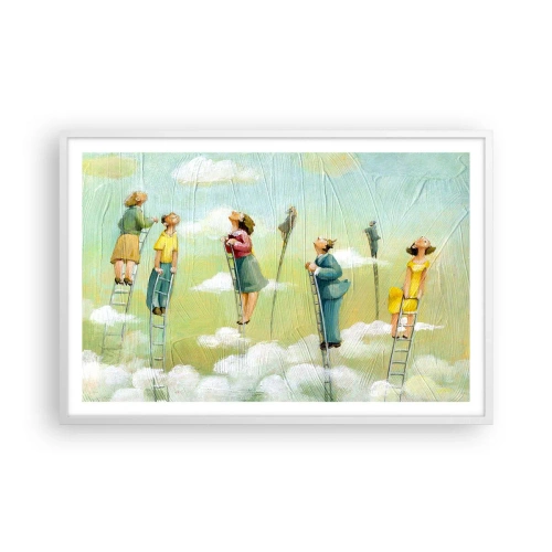 Plakát v bílém rámu - Za svým snem - 91x61 cm