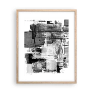 Plakát v rámu světlý dub - Šedé je krásné - 40x50 cm