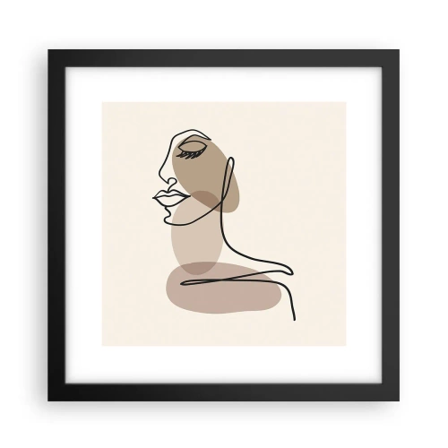 Plakát v černém rámu - Určitá linie krásy - 30x30 cm