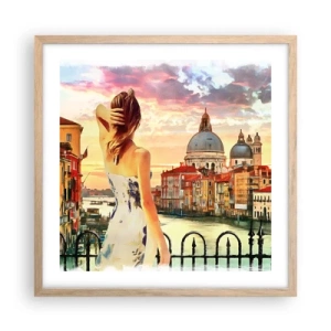 Plakát v rámu světlý dub - Pokud dobrodružství, tak jenom v… - 50x50 cm