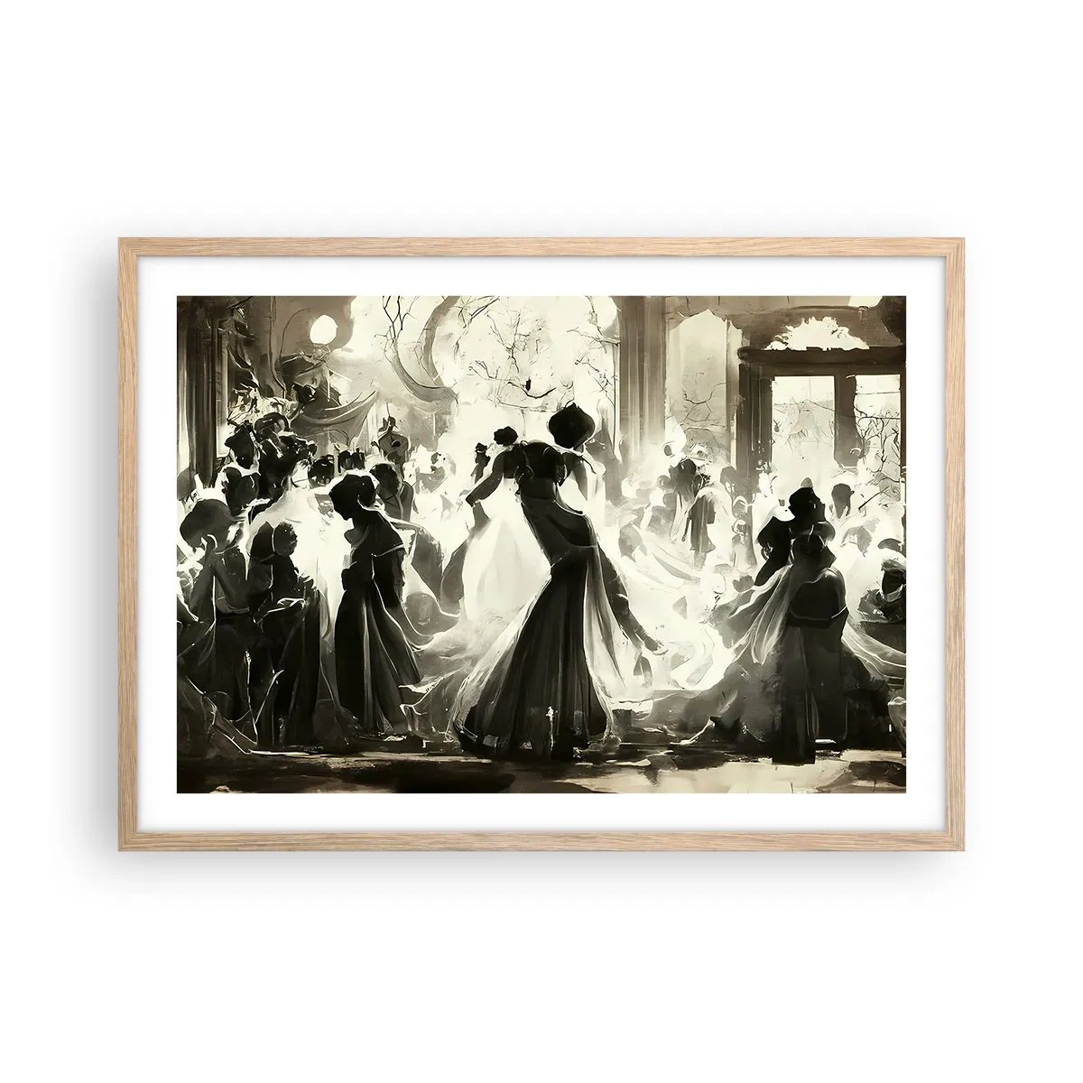 Plakát v rámu světlý dub - Velká maškaráda - 70x50 cm