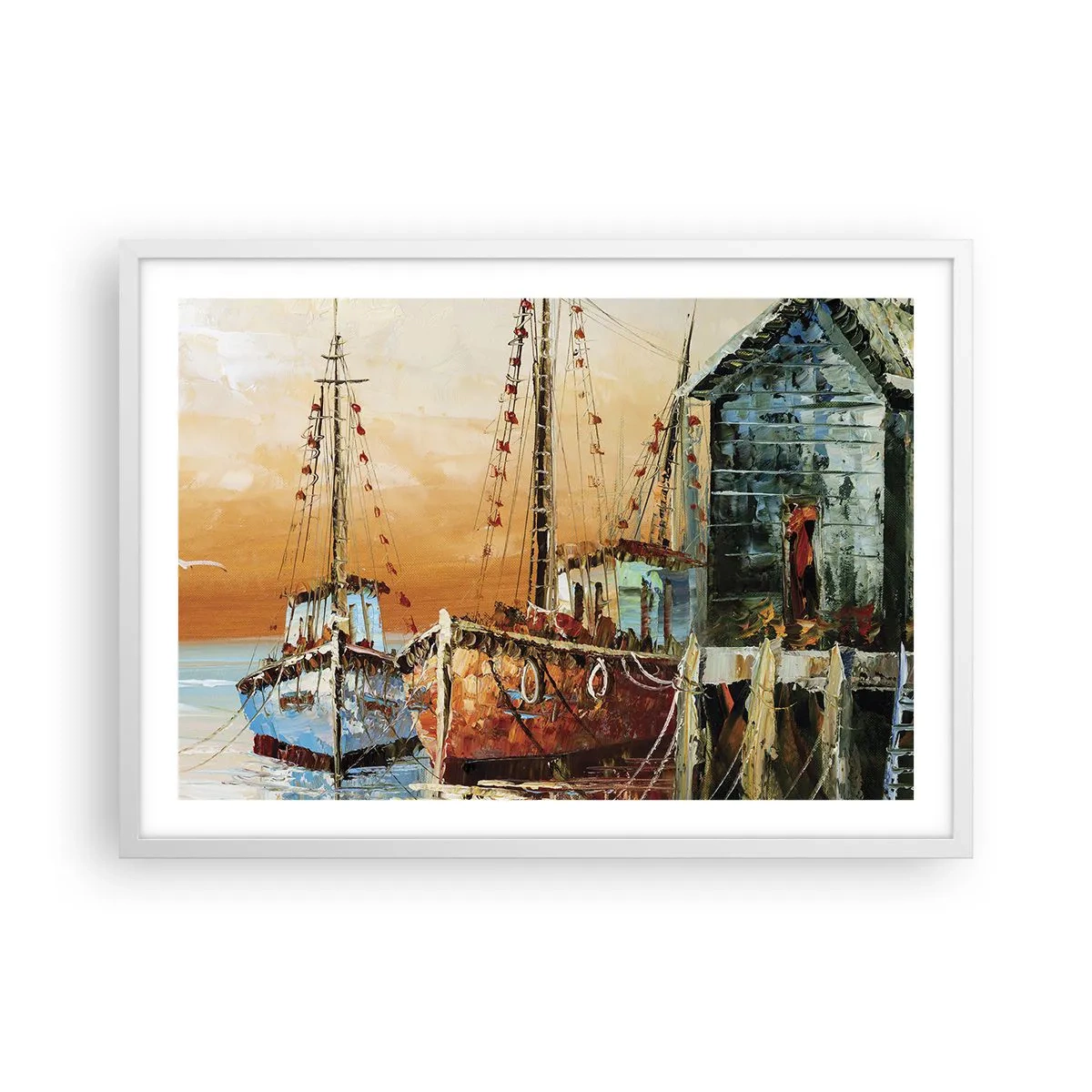 Plakát v bílém rámu - Klidný návrat - 70x50 cm