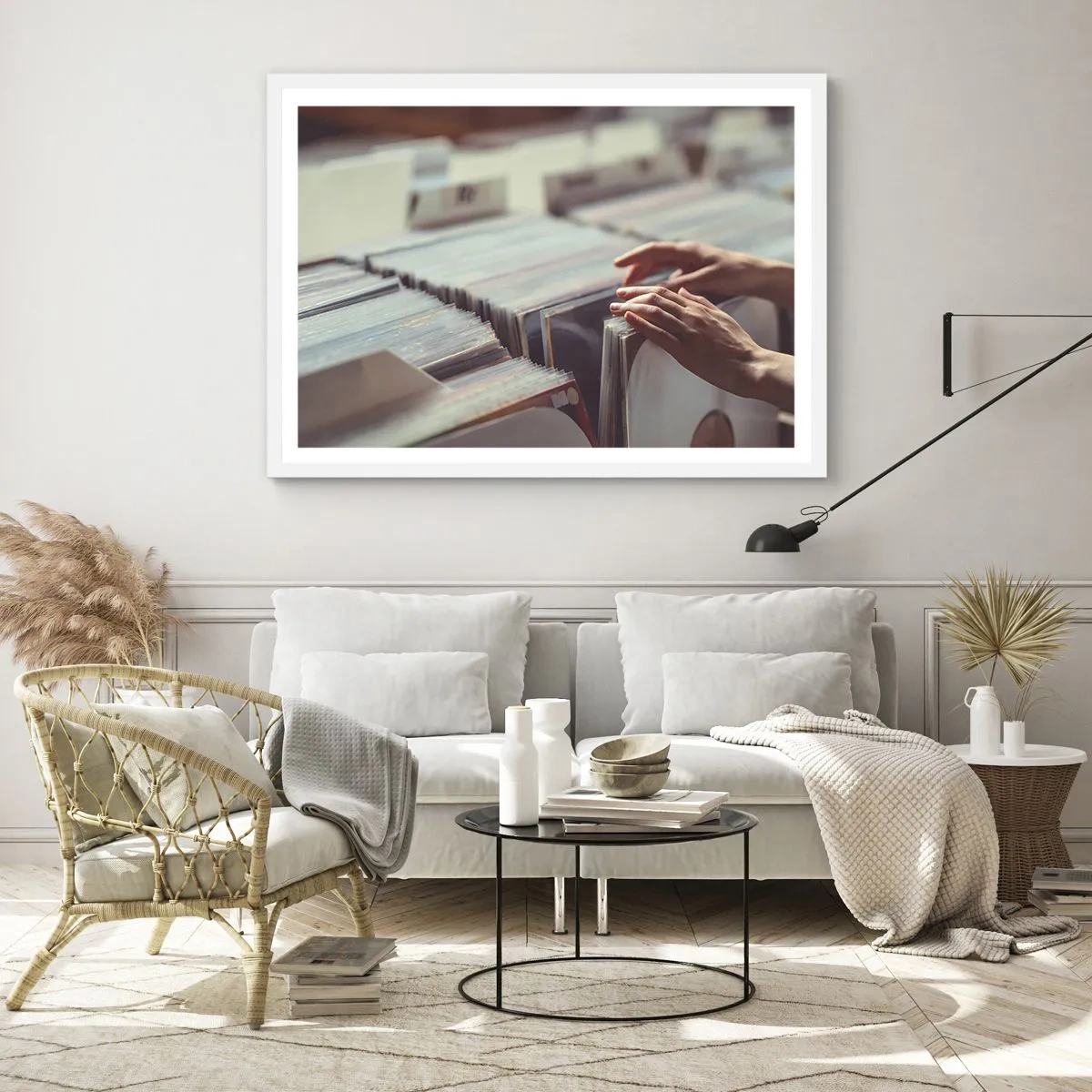 Plakát v bílém rámu - Hledání emocí - 100x70 cm