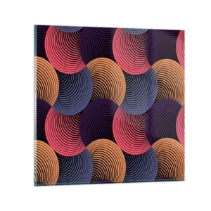 Obraz na skle - V kruhovém rytmu - 60x60 cm