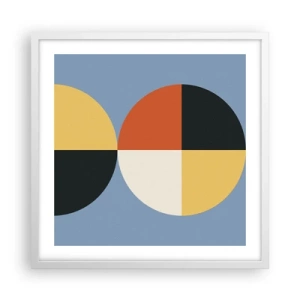 Plakát v bílém rámu - Koukej a počítej - 50x50 cm