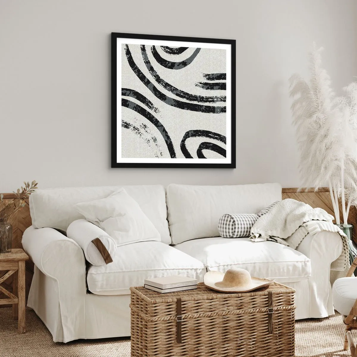 Plakát v černém rámu - Napůl zastavený - 60x60 cm