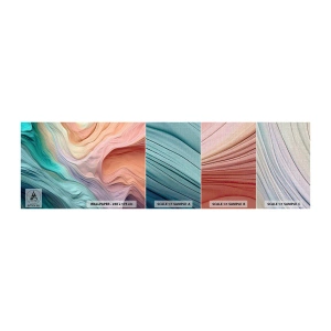 Vzor Fototapety Premium Canvas - Duhová vlna - Pastely, Abstrakce, Textura - 100x30 cm