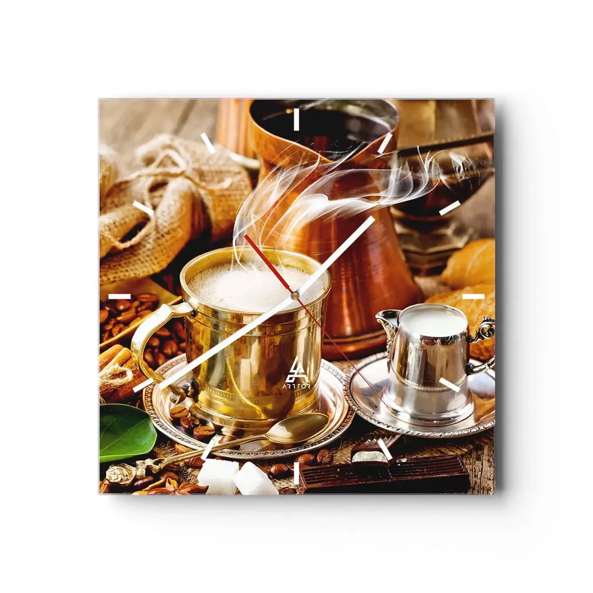 Nástěnné hodiny - Hezký den! - 40x40 cm