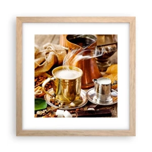 Plakát v rámu světlý dub - Hezký den! - 30x30 cm