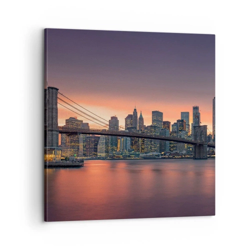 Obraz na plátně - Ponořené do liliového ticha - 60x60 cm