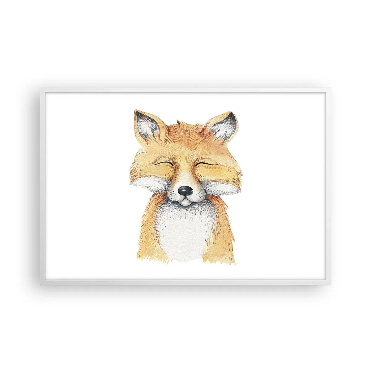 Plakát v bílém rámu - Liščí rozladěnost - 91x61 cm