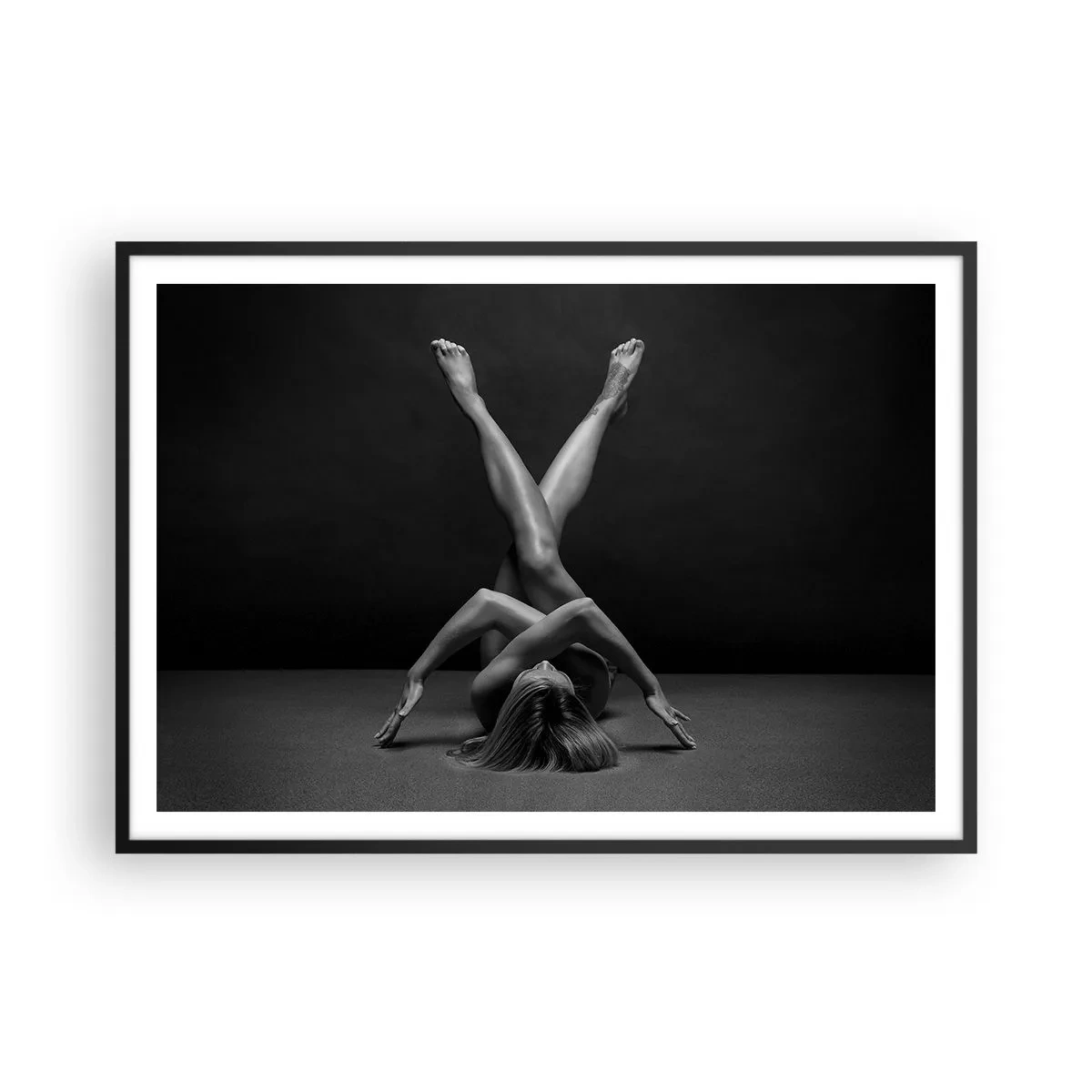 Plakát v černém rámu - Geometrie nahoty - 100x70 cm