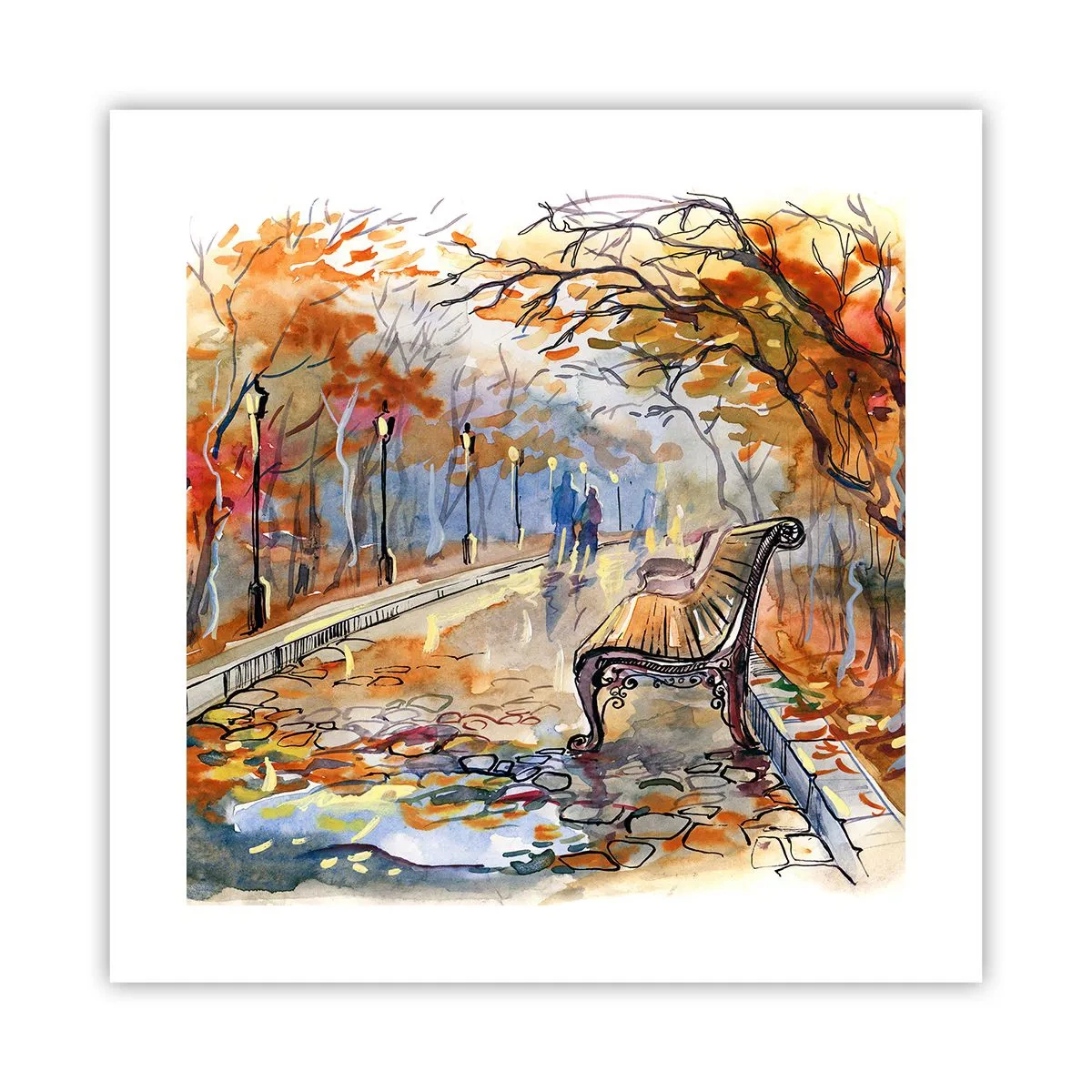 Plakát - Společně putovat podzimem - 40x40 cm