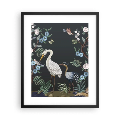 Plakát v černém rámu - Ptačí průvod - 40x50 cm