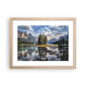 Plakát v rámu světlý dub - U velké a čisté vody… - 40x30 cm