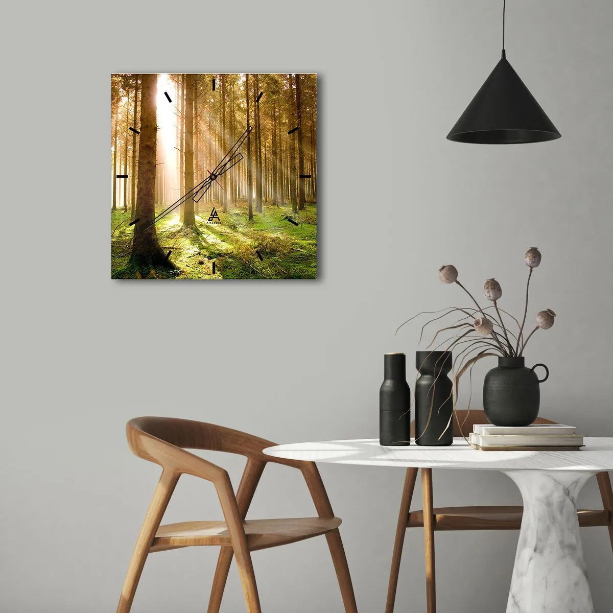 Nástěnné hodiny - Brzy se objeví elfové - 40x40 cm