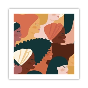 Plakát - Pouze ženskost - 50x50 cm