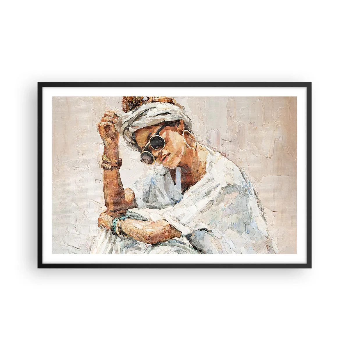 Plakát v černém rámu - Portrét v plném slunci - 91x61 cm