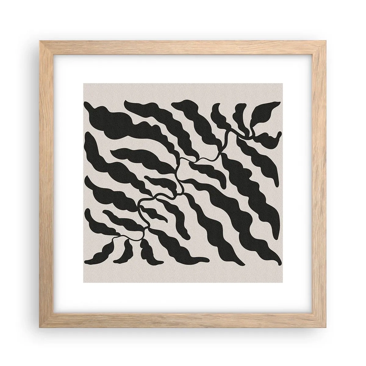 Plakát v rámu světlý dub - Povaha čtverce - 30x30 cm