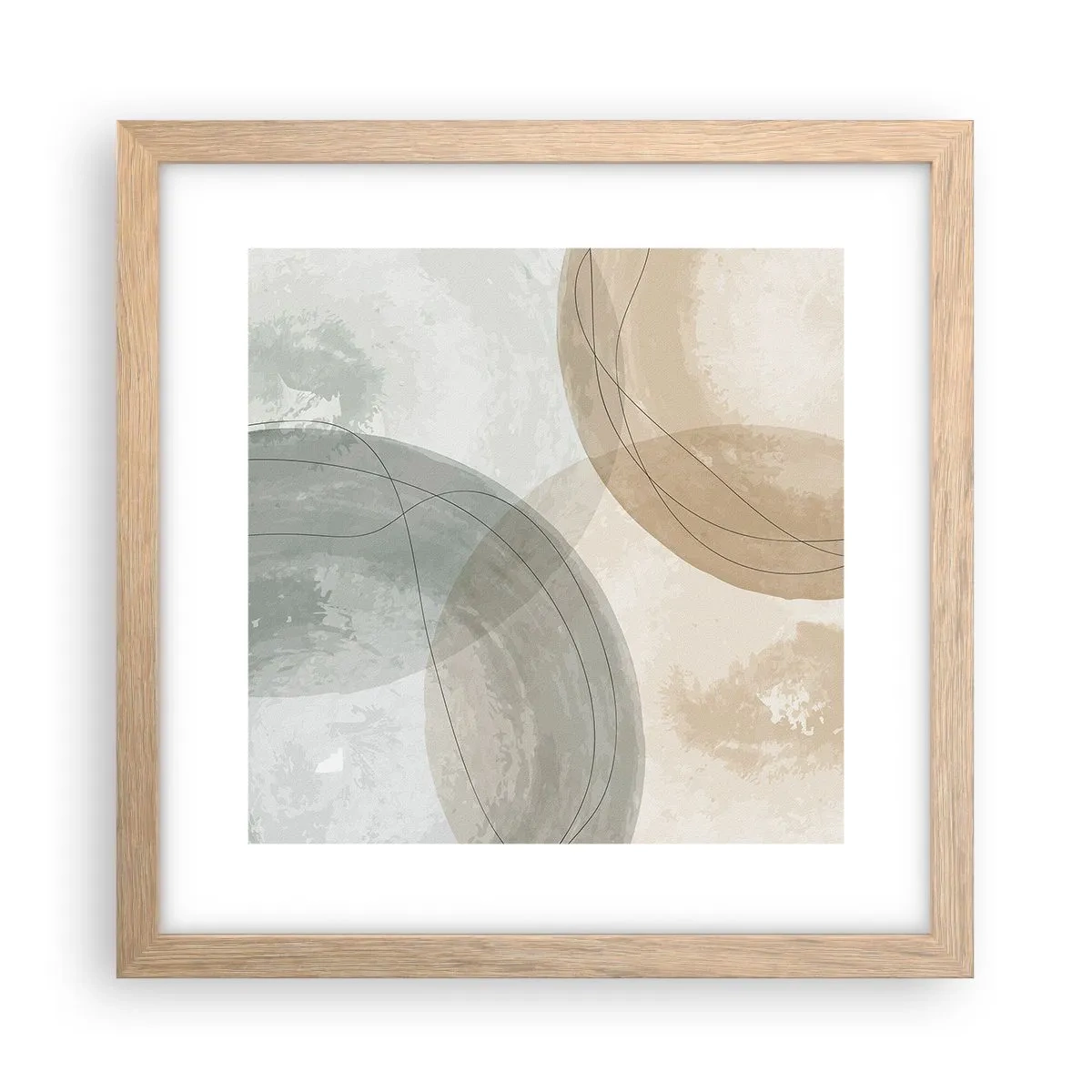 Plakát v rámu světlý dub - Pronikání světů - 30x30 cm