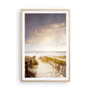 Plakát v rámu světlý dub - Prostor klidu - 61x91 cm