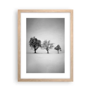 Plakát v rámu světlý dub - O čem sní? - 30x40 cm