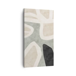 Obraz na plátně - Kompozice s černým motivem - 45x80 cm