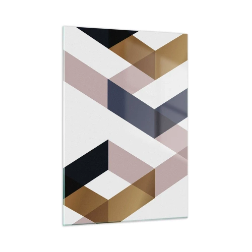 Obraz na skle - Roviny a úhly - 50x70 cm