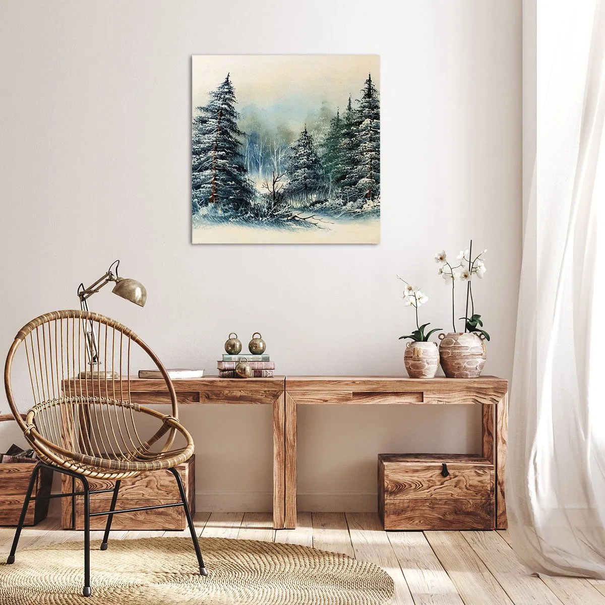 Obraz na plátně - Připravení na Vánoce - 30x30 cm