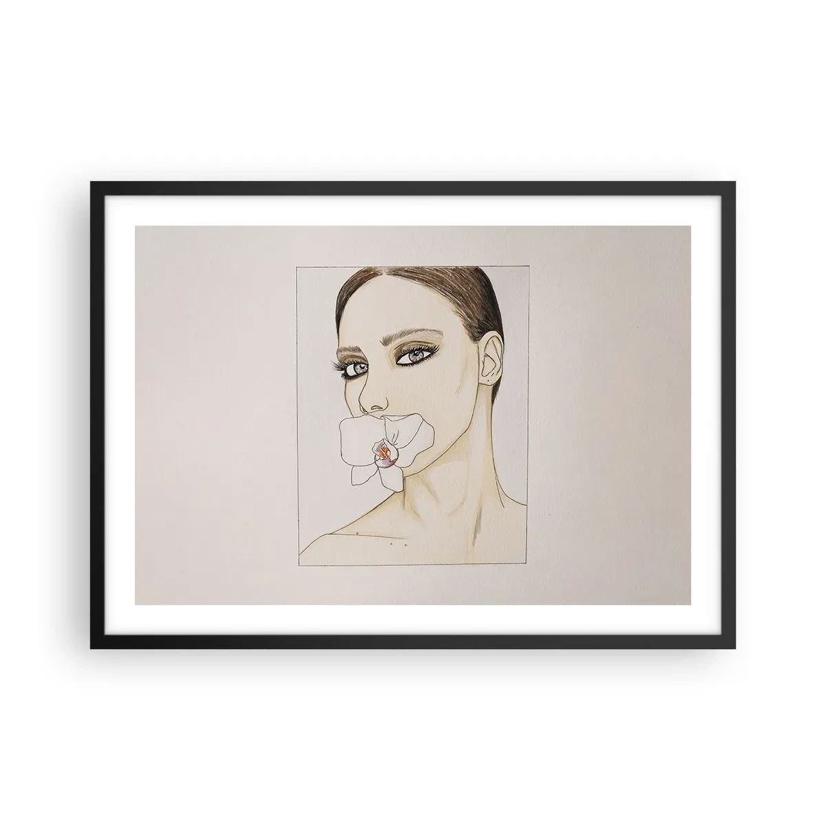 Plakát v černém rámu - Symbol elegance a krásy - 70x50 cm