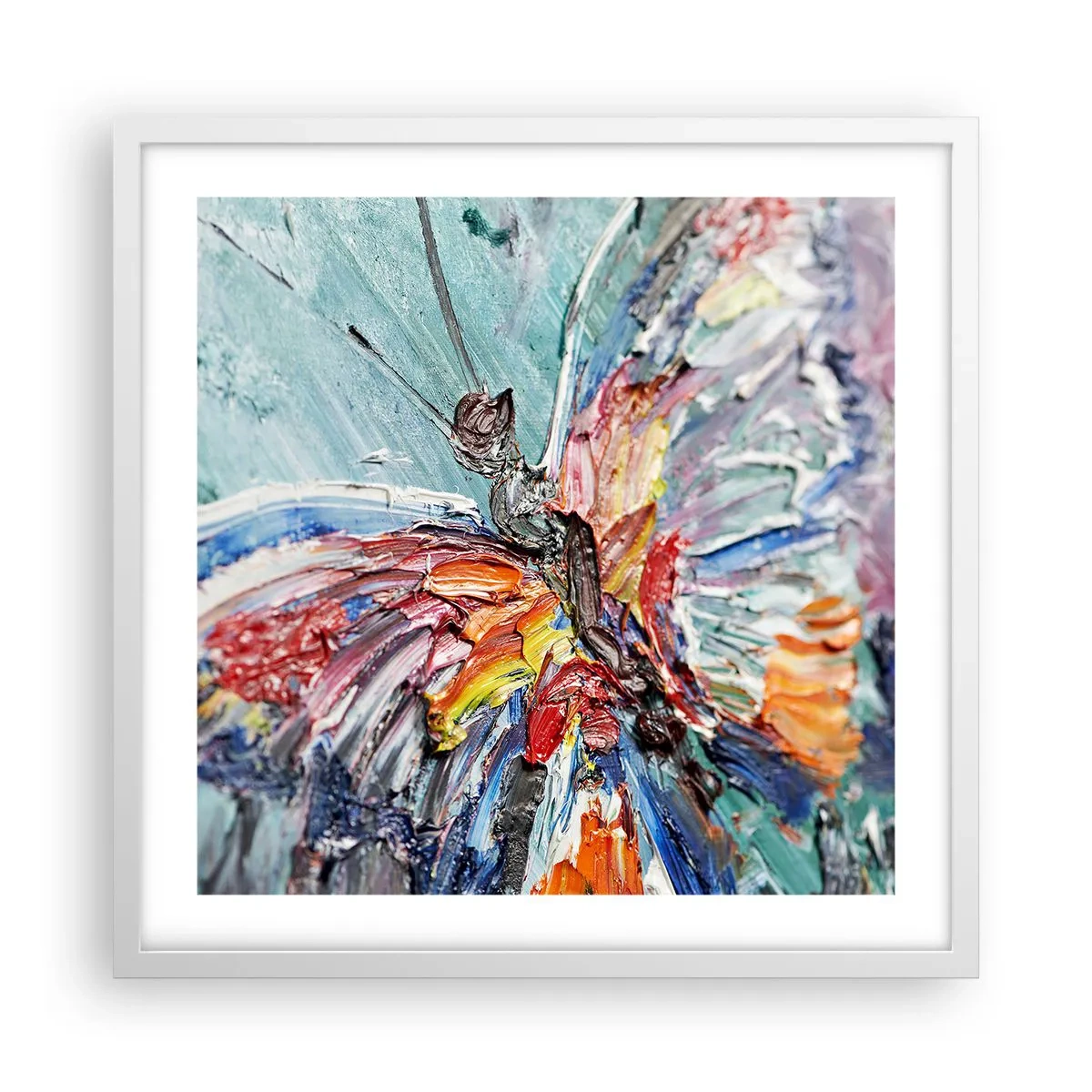 Plakát v bílém rámu - Namalovaný přírodou - 50x50 cm