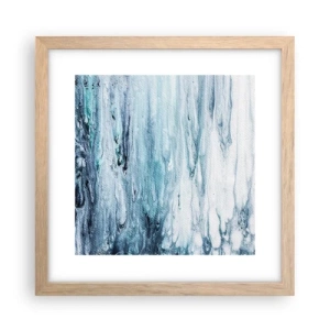 Plakát v rámu světlý dub - Modré rampouchy - 30x30 cm