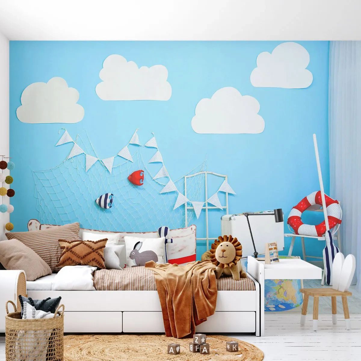 Fototapeta Premium Canvas - Dětský stesk za dobrodružstvím - Pro děti, Námořní, Rybářská loď - 250x175 cm