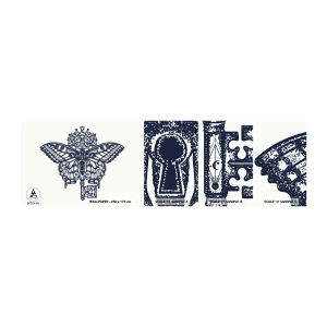 Fototapeta Vzorek Standard Eco - Všechna tajemství srdce - Abstrakce, Motýl, Klíč - 100x30 cm