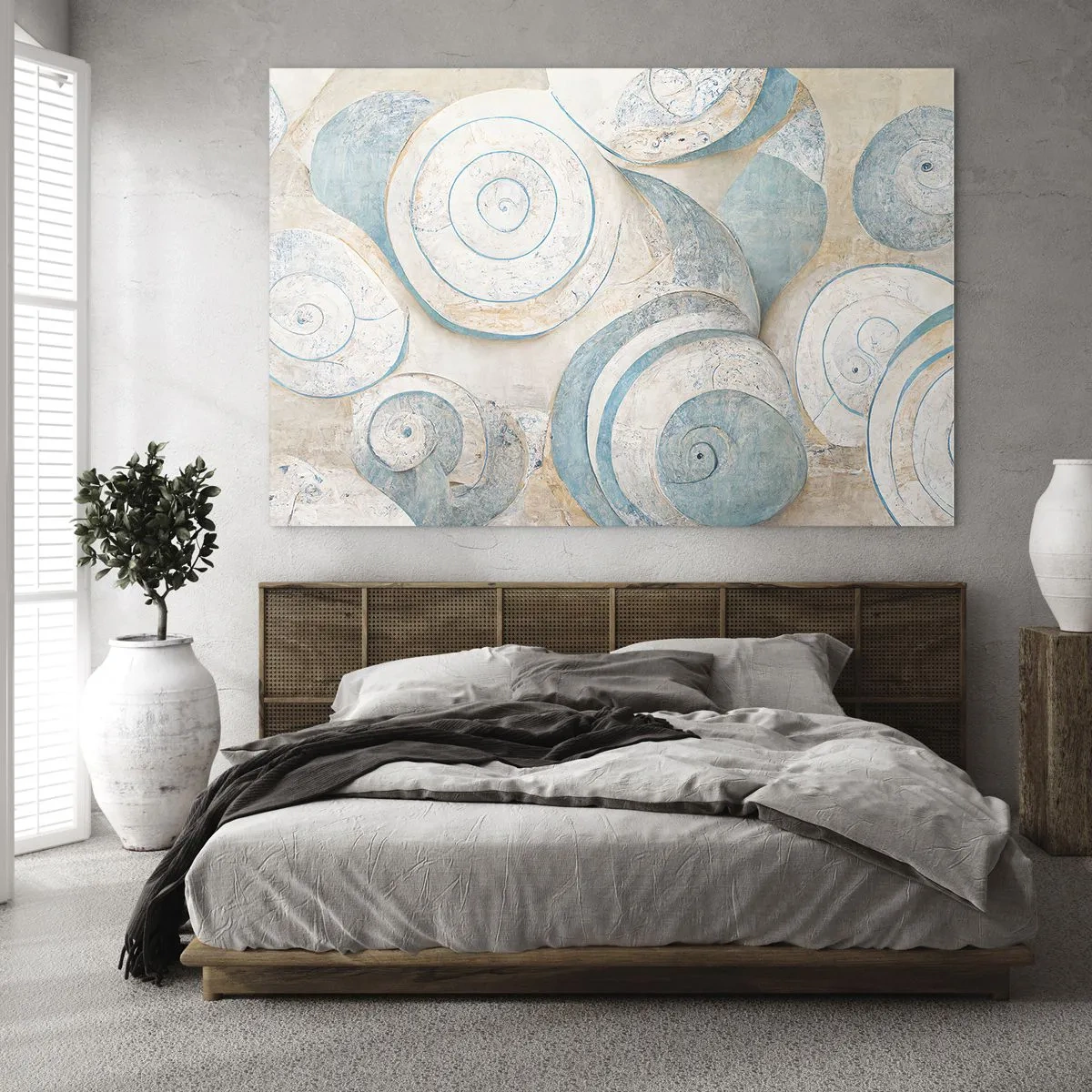 Obraz na skle - Co skrývá mušle? - 100x70 cm