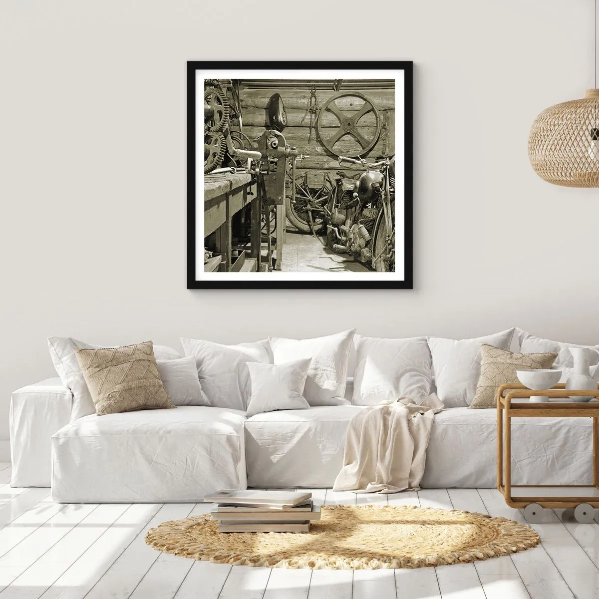 Plakát v černém rámu - V kůlně strýce Vládi - 40x40 cm