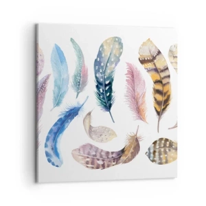 Obraz na plátně - Lehké, strakaté a vícebarevné - 60x60 cm