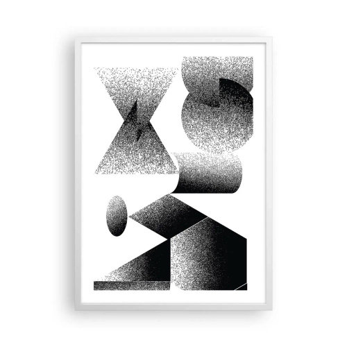 Plakát v bílém rámu - Úhly a ovály - 50x70 cm