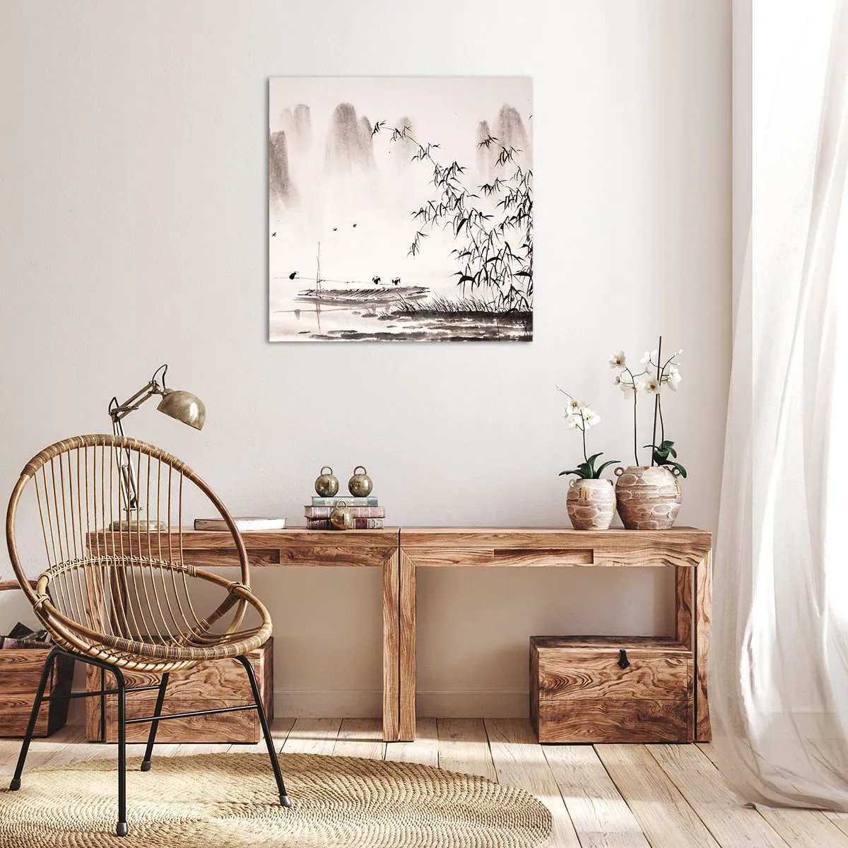 Obraz na plátně - Klid rýžových polí - 70x70 cm