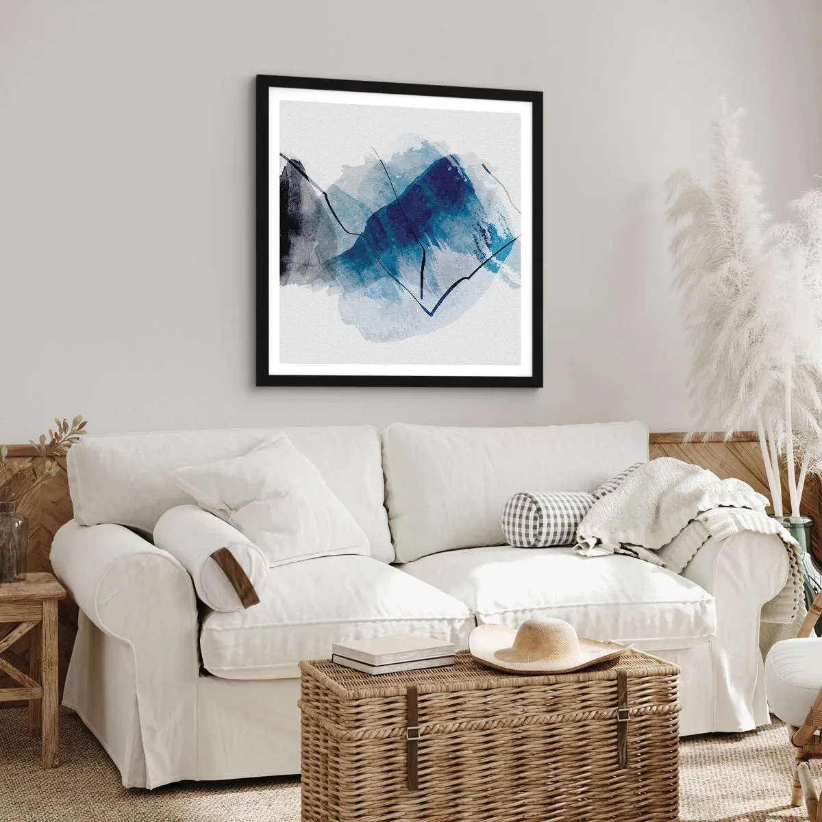 Plakát v černém rámu - Ledová hora - 60x60 cm