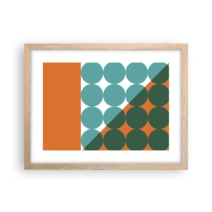 Plakát v rámu světlý dub - Nahoru a šikmo - 40x30 cm